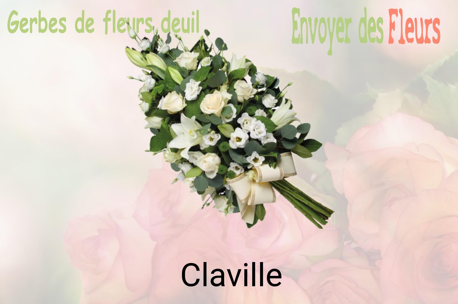 Gerbe de fleurs de deuil livrée à Claville